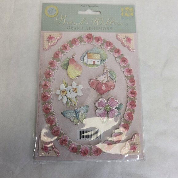 K & Co Scrapbook Kit By Brenda Walton 12x12 Chelsea Pink Glitter Floral Baby New - Picture 6 of 15